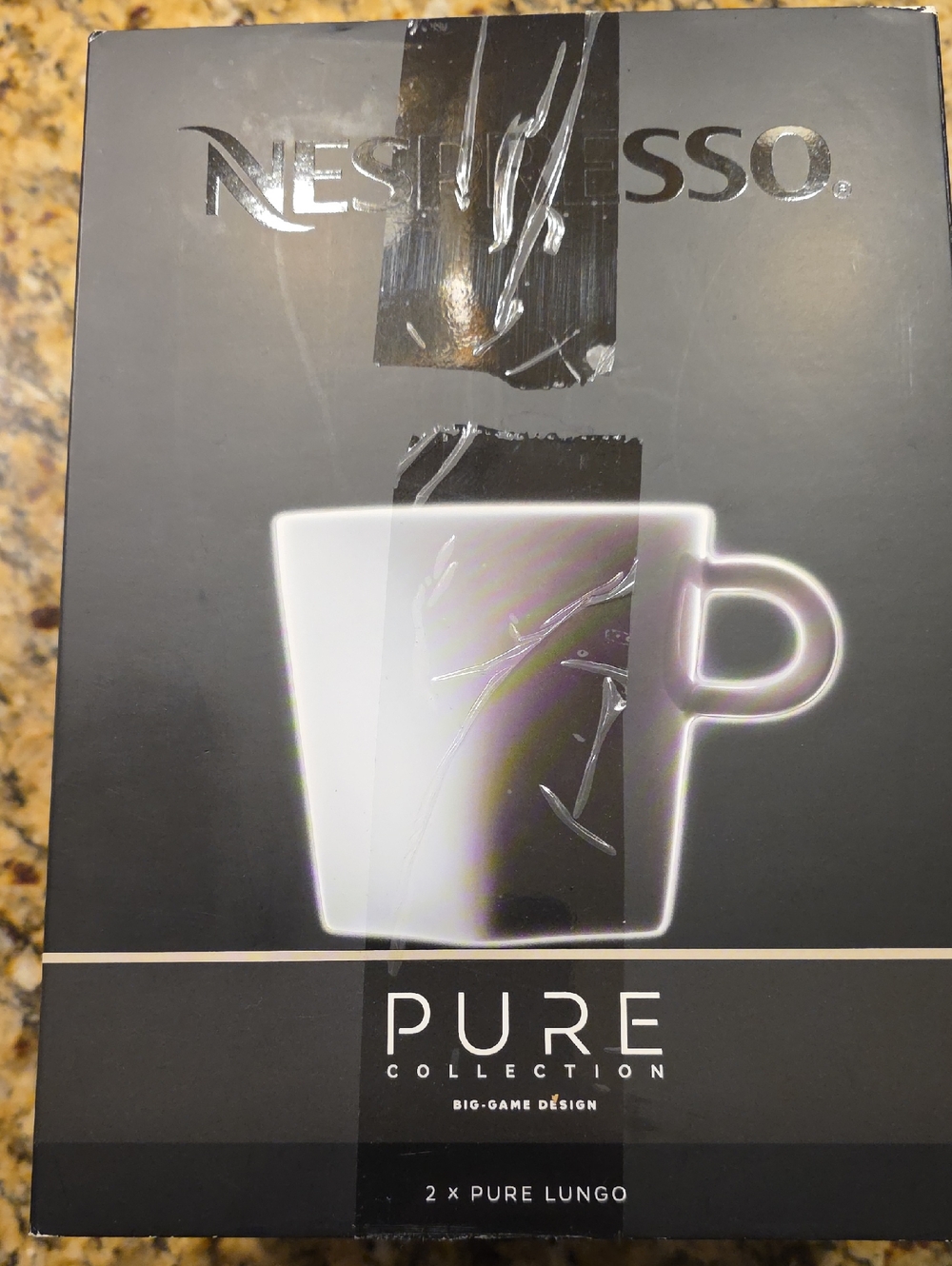 Nespresso Pure Collection White and Black Mug Set